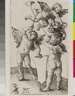 Drei Genien als Wappenhalter