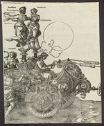 Die rechte Hälfte des Triumphwagens mit Ratio als Lenkerin