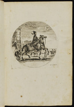 Polnischer Reiter, nach rechts gewandt vor einem Turm