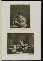 13. | Ein Bauer in der rechten Hand eine Pfeife und den Arm auf einen Bierkrug stützend ... zur Seite ein Bauer, der seine Tabackspfeife ansteckt