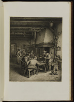 Ländliches Interieur mit Tric-Trac-Spielern