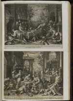 31. | Die Aufnahme des Heylandes ... Petri Corneretti etc. / Der reiche Mann ... à Consiliis etc. | J. P. Bassan pinx. Joh. Sadeler / sc. 1598. / –– ,, ––