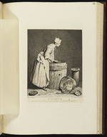 Die Magd beim Scheuern einer Pfanne