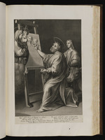 Der Hl. Lukas malt die Madonna mit Kind im Beisein Raffaels