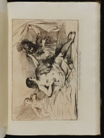 Die liegende Venus berührt den Helm von Mars, hinter ihr Amor