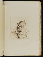 Studie eines bärtigen Mannes mit Helm