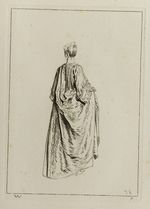 Stehende Frau in Rückansicht