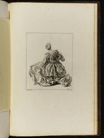 Sitzende Frau in Rückansicht