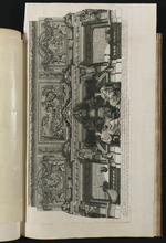 Zentraler Teil der Decke der Gesandtentreppe mit dem Wappen Frankreichs