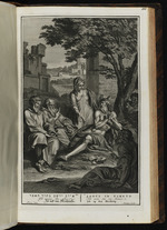 Hiob auf dem Misthaufen, von seinen Freunden und seiner Frau besucht