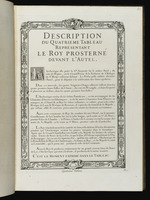 Beschreibung des vierten Bildes mit dem König vor dem Altar, Seite 1